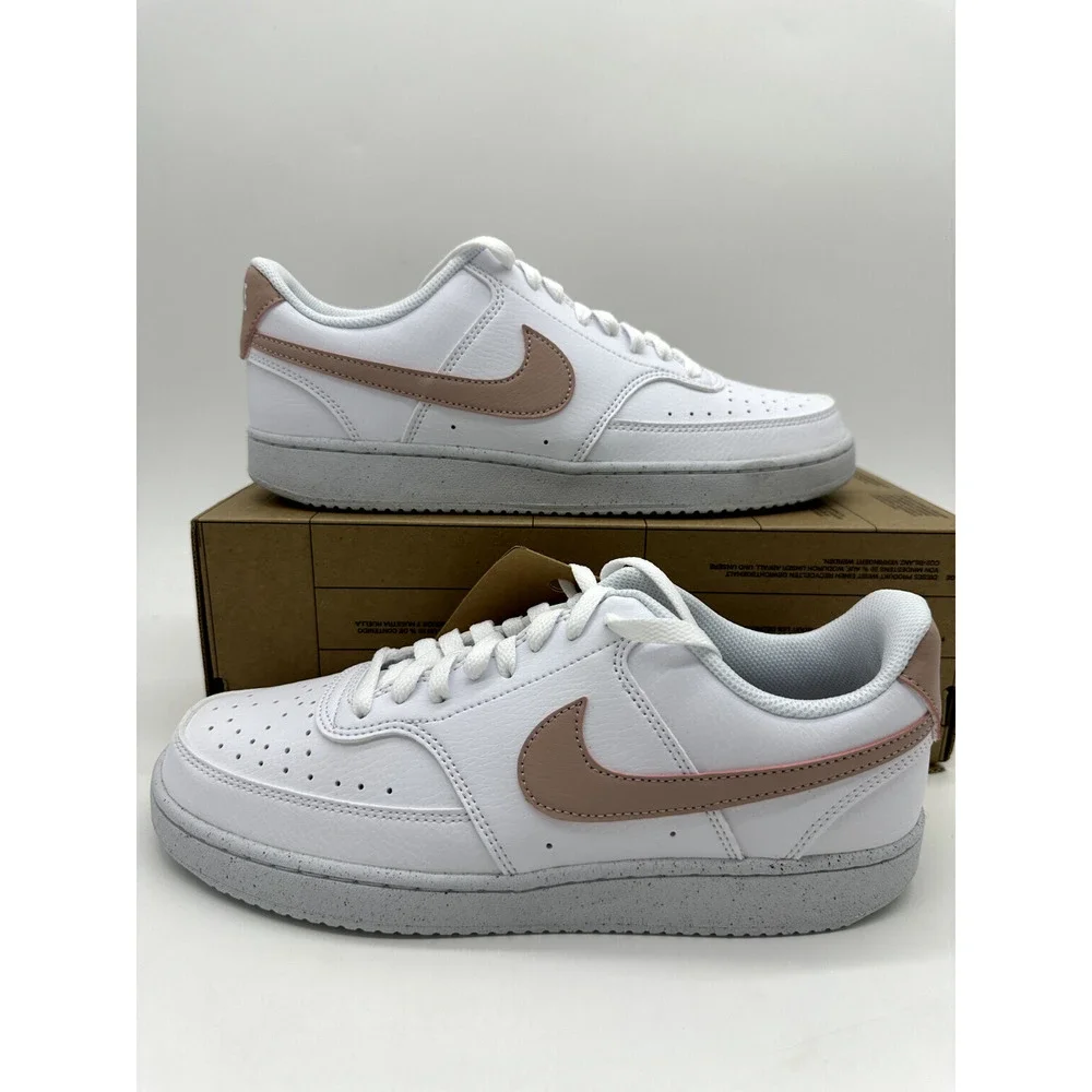 Nike Court Vision Low NN Women's size 10 White Pink Oxford shoes DH3158 102